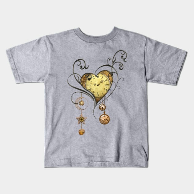 Wonderful steampunk heart Kids T-Shirt by Nicky2342